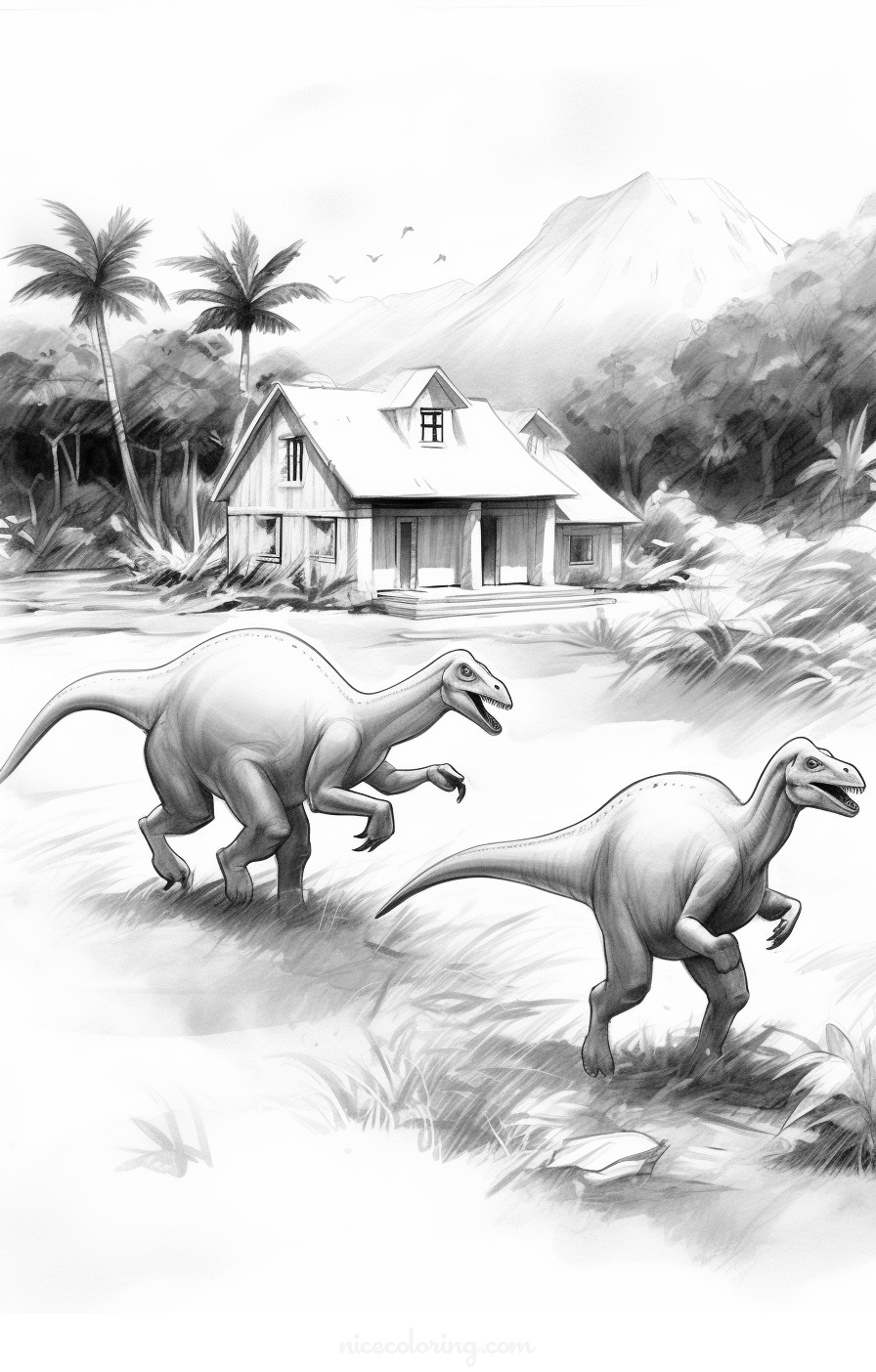 Tyrannosaurus Rex dinosaur coloring page
